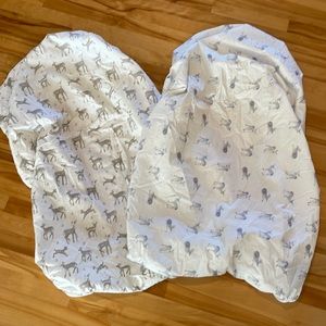 Two Crib Sheets - Deer Print